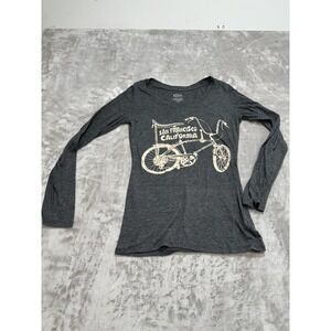 Active Basics T-Shirt Women's Size Large Gray Long Sleeve‎ V-Neck San Francisco